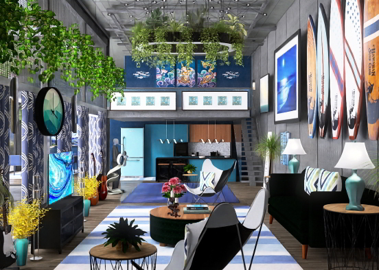 Industrial living  Design Rendering