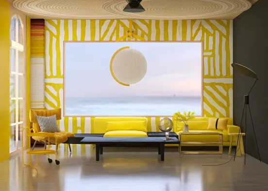 Pantone 2021 Living Room Design Rendering