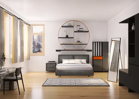 Beijing apartment Bedroom Design Rendering