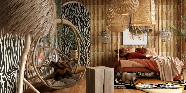 Bedroom in African style🛖