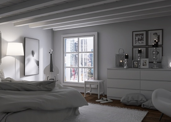 Calming White Bedroom 🤍🎧☁️ Design Rendering