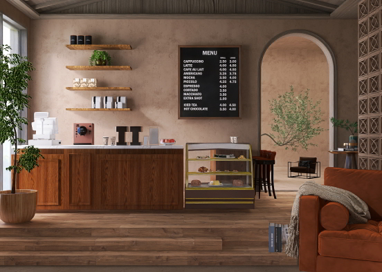 Dreamy Coffee Color Cafe ☕️ Design Rendering