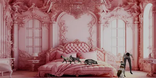 luxury pink bedroom