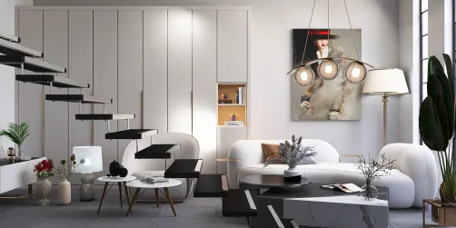 Mid-century minimalist living room idea 💡