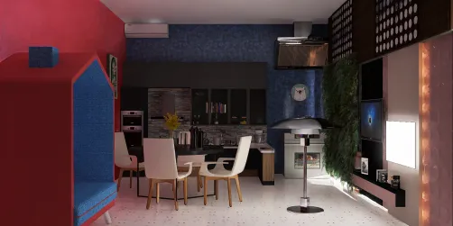Dining room + Kitchen