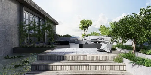 Minimalist Concrete Terrace