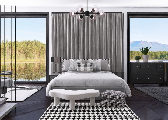 Lakehouse Bedroom  Design Rendering