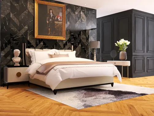 Luxury monochrome bedroom