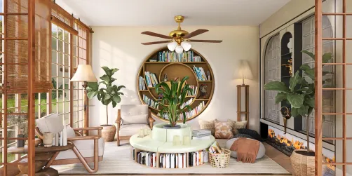 Espaço aconchegante de leitura 