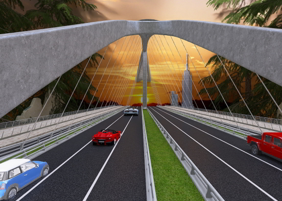 Driving into the sunset Design Rendering