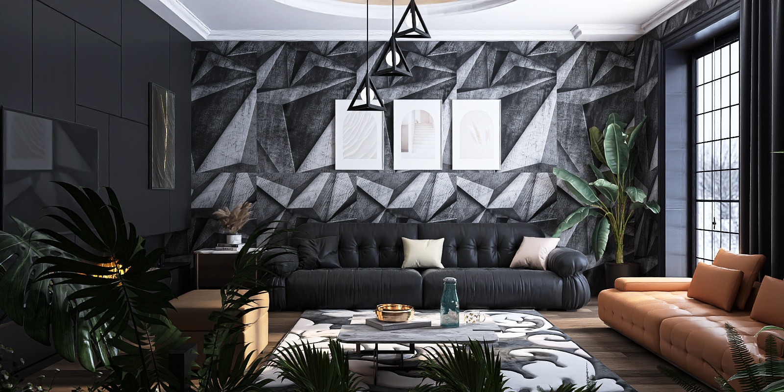 Warm living room with cold winter ♡