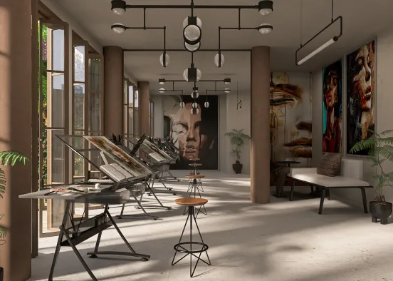 # Art studio for women 🎨🖌️ Renderização de Design