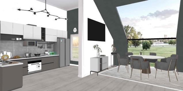 Modern Kitchen & Dining Room