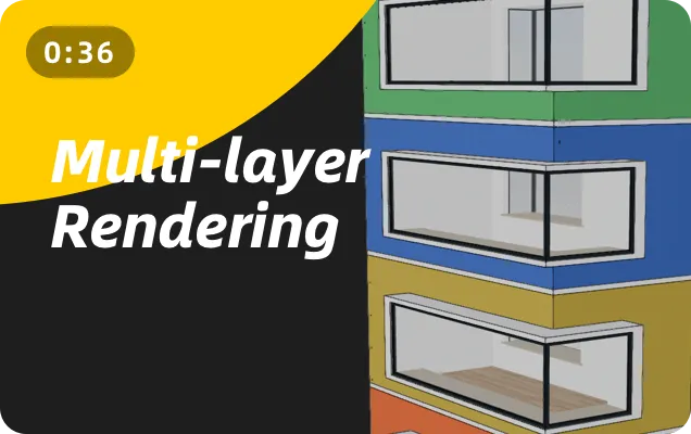 How to create renders of different floors for multi-floor design projects?