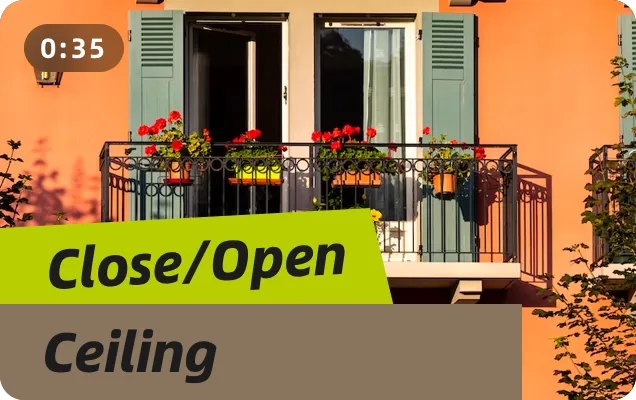 How to close/open the ceiling?