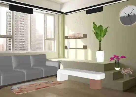 # Simples e aconchegante! Renderização de Design