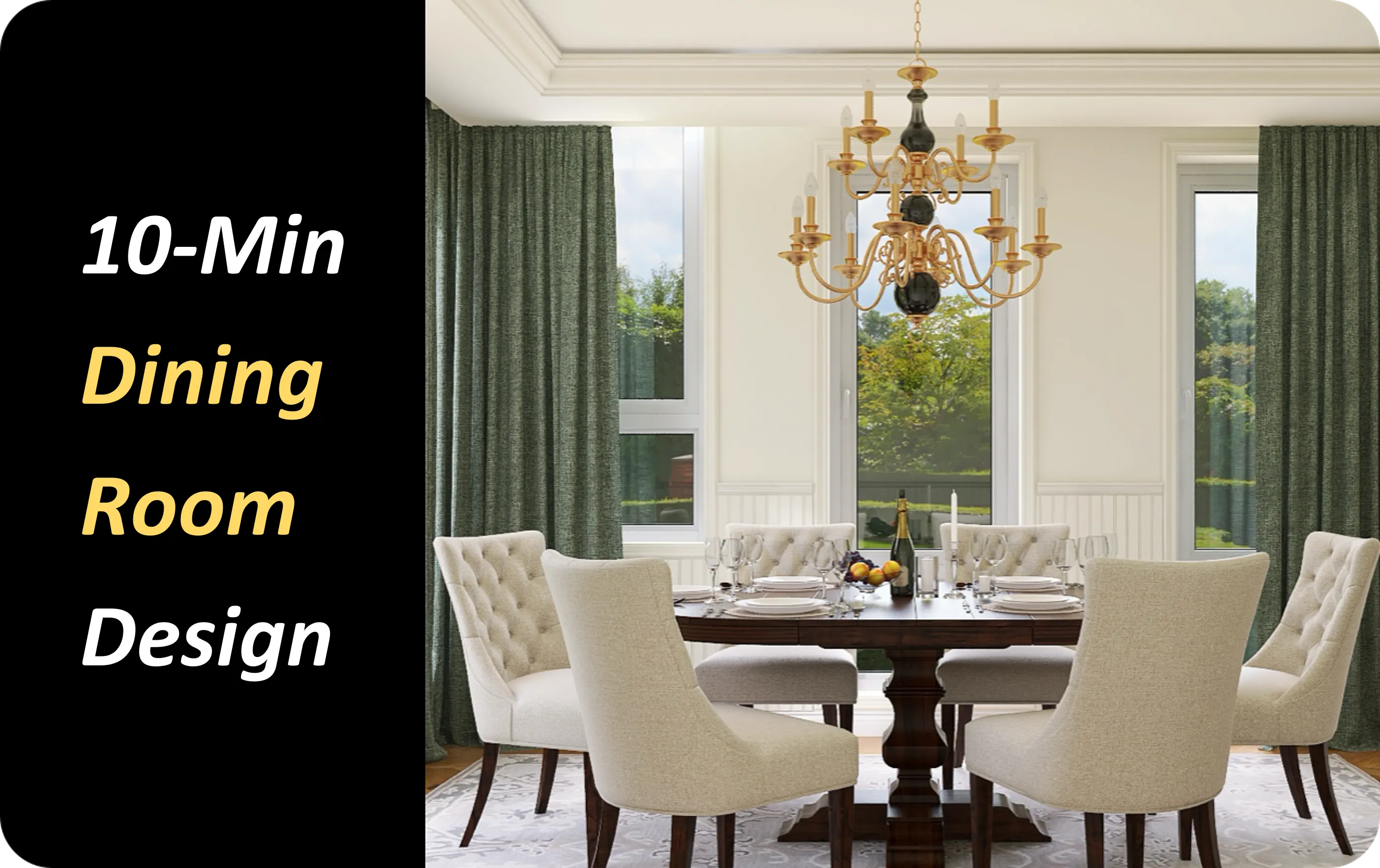 Create a Luxurious Dining Room in 10 Minutes Using Homestyler