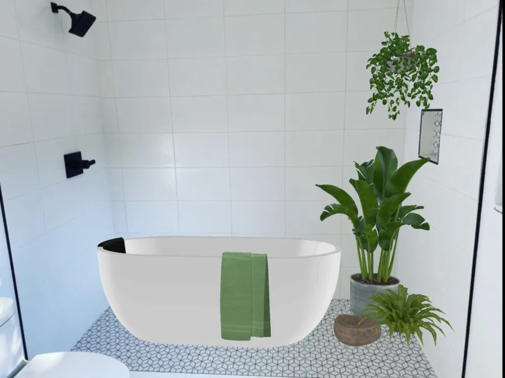 a white tub sitting next to a white toilet 