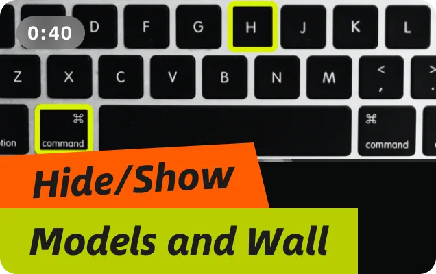 How to hide/show the wall and models？
