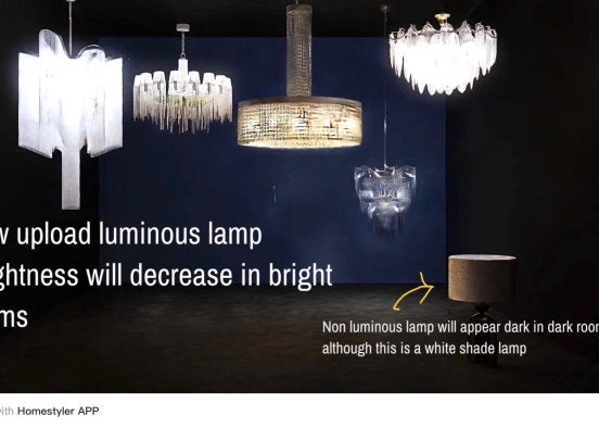 New upload luminous lamp  Design Rendering