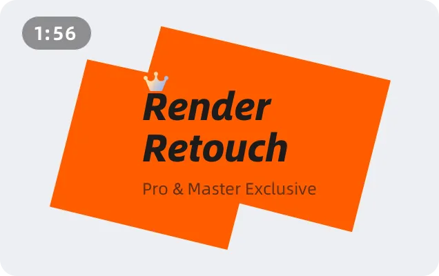 How to retouch the rendered image?