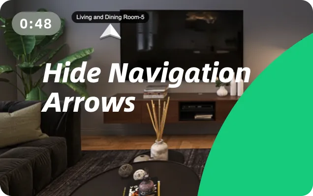 How to hide the navigation arrows in 720° Virtual Tour?