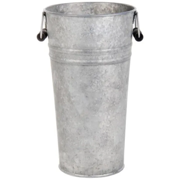 Fallen Fruits OZ33 Large Old Zinc Vase, Silver