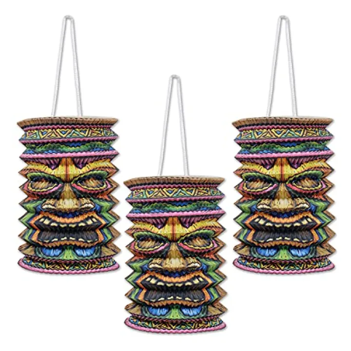 Beistle Tiki Paper Lanterns