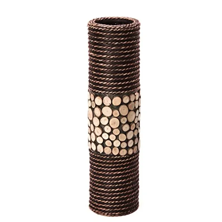 Hosley's Natural Cylinder Tall Floor Vase 20" High. Ideal Gift for Floral Arrangements Weddings, Home, Nautical Party, Spa, Meditation, Nautical/Natural Home Decor, Spa, Reiki O6