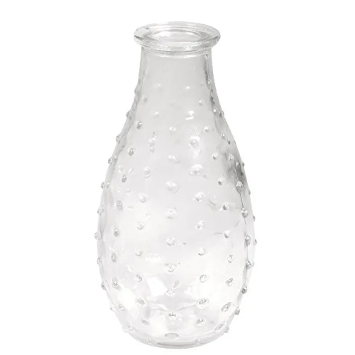 Rayher 56811000 Glass Vase, 7 cm Diameter, 14 cm with Dots