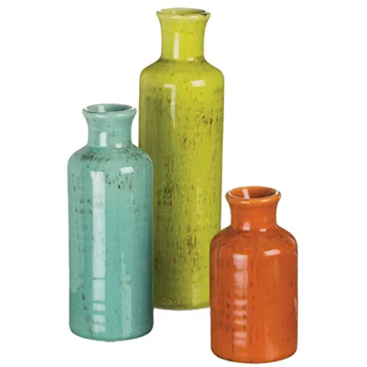 Sullivans Vase Set, Farmhouse Decor, Vases for Your Kitchen, Bedroom, Office, Living Room Bathroom, Mantle & Shelf Home Decor, Centerpiece Table Decorations (CM2334)