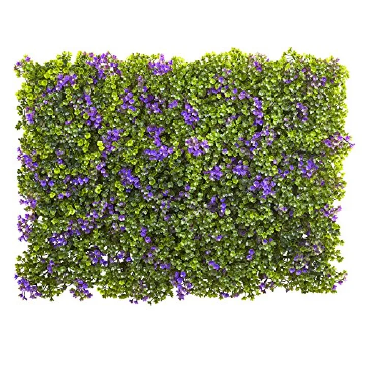 Nearly Natural 6in. x 6in. Purple & Green Clover Mat (Set of 12)