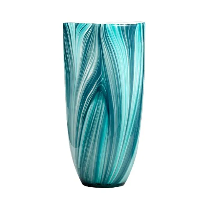 Cyan Design Turin Vase, 05182, 6" Diameter | 12" Height, Large , Blue