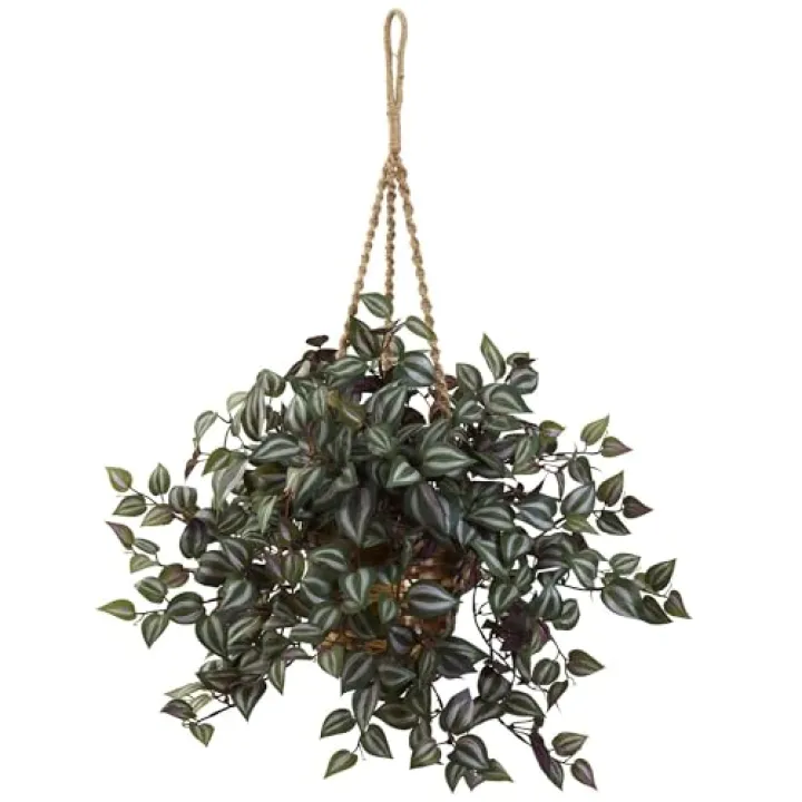 Nearly Natural Wandering Jew Hanging Basket