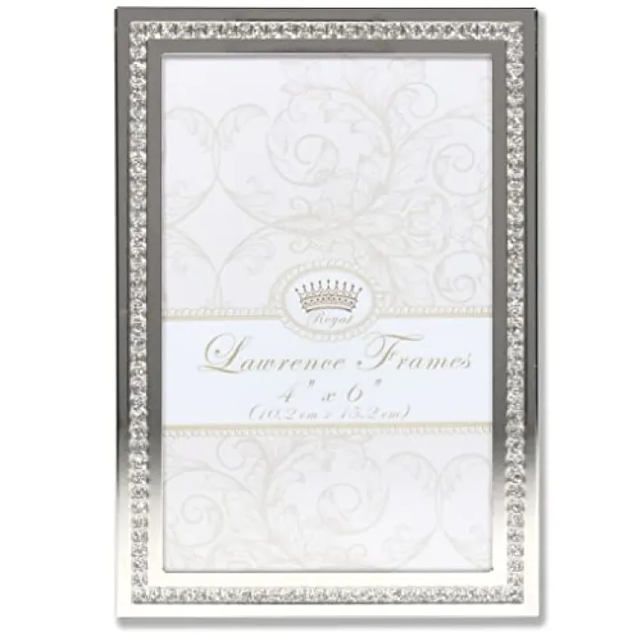 Lawrence Frames Lawrence Royal Designs 4x6 Dazzle Silver and Glitter Picture Frame