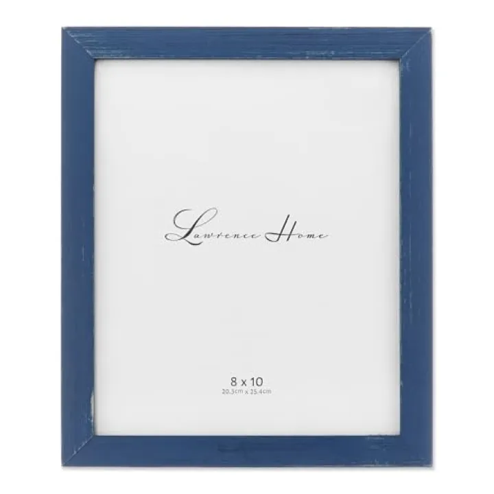 Lawrence Frames Weathered Woods 8x10 Charlotte Navy Blue Picture Frame