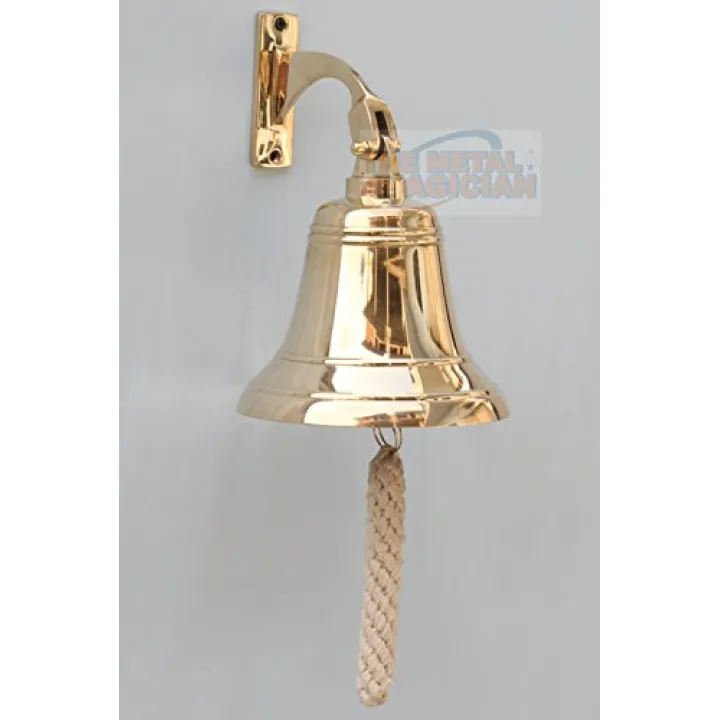 Brass Ship Bell Polished Nautical, Heavy Duty Brass Maritime Duty Watch Ships Bell by The Metal Magician