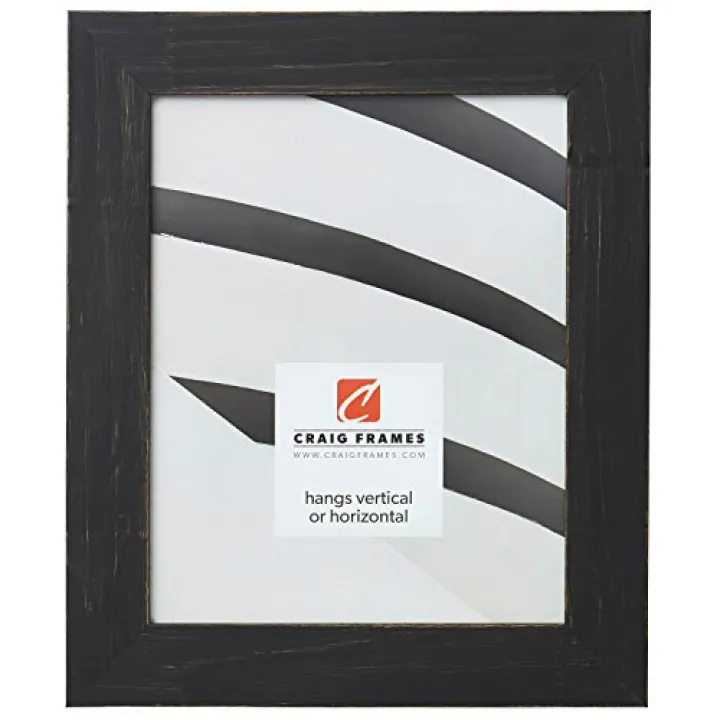 Craig Frames Jasper Picture Frame, 17 x 22 Inch, Country Charcoal Black