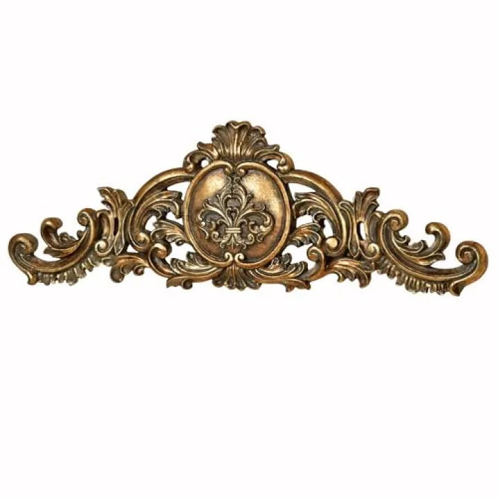 Touch of Class Kingsley Fleur Victorian Style Wall Topper Aged Gold | Vintage Decor for Above Bedroom Door