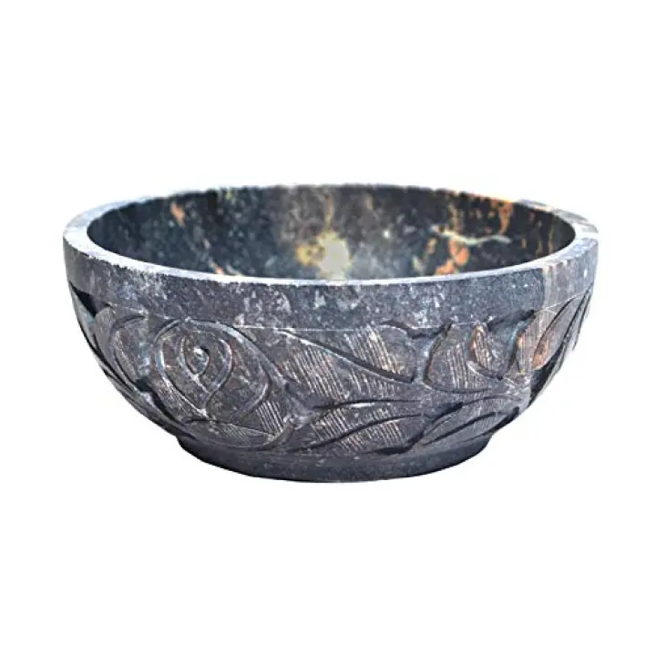 Nirvana Class - Soapstone Scrying and Smudge Bowl (Scrying - Bowls & Mirrors) (4 Inch) From India