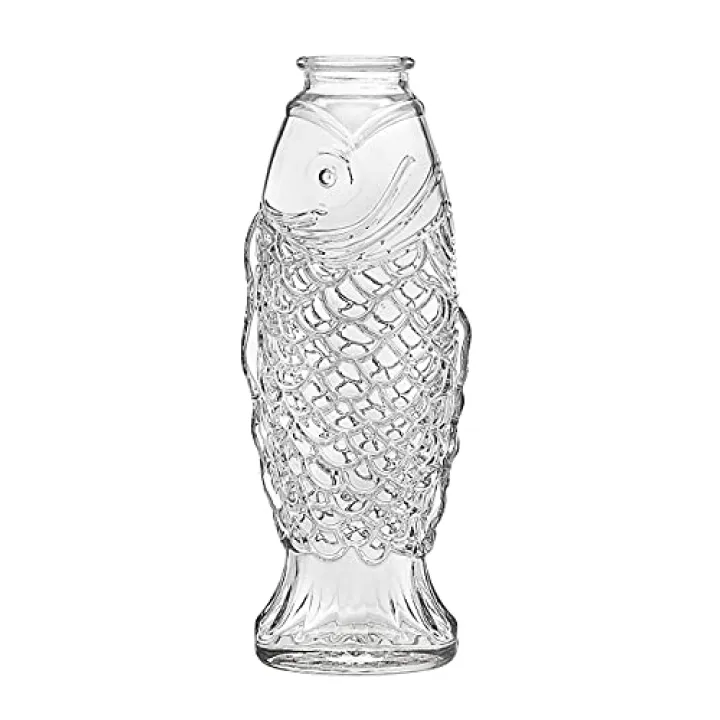 Clear Fish Shaped Vase Flower Holder Centerpiece