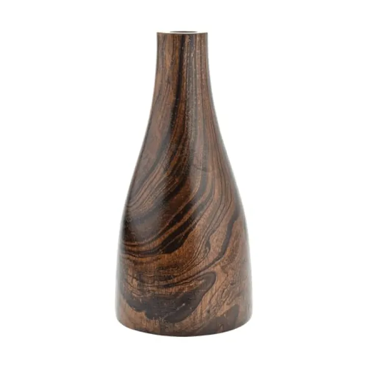 Aeravida 6-inch Artistic Grain Pattern Natural Mango Tree Wood Flower Vase | Mango Tree Wood Flower Vase | Handmade Home Office Table Vase| Flower Vases Decorative for Living Room (1PCS)