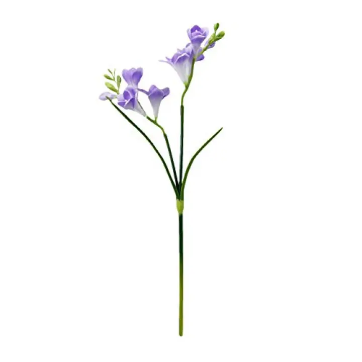 Angel Isabella 20" Lifelike Real Touch Artificial Freesia Stem Sprays 8 Blooms Home Office Wedding Decoration Flower