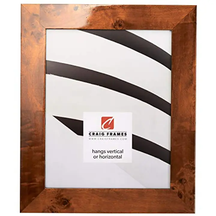 Craig Frames Innovations Picture Frame, 5 x 7 Inch, Honey Brown Burl