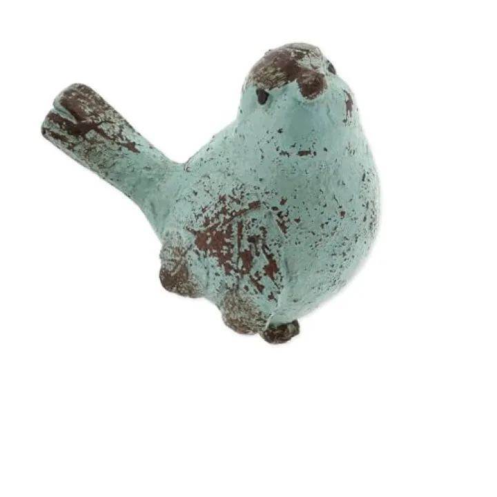 The Bridge Collection Faux Rusted Bird Figurine- Knick Knacks- Small Bird Figurines Home Decor- Ceramic Birds Figurines