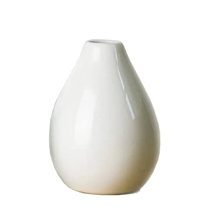 ZHome Colorful Mini Ceramic Vase for Home Desk Decoration - 3 Inches Small Decor Vases for Flowers White 3 Inches