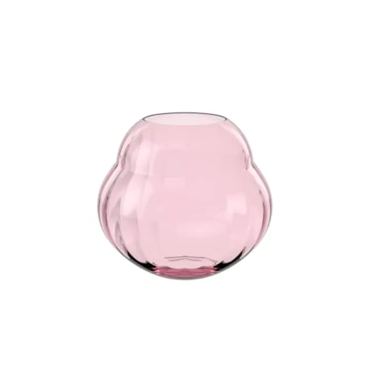 Villeroy & Boch - Rose Garden Home Vase/Hurricane Lamp, 17 cm, Crystal Glass, Pink, Capacity 2,750 ml