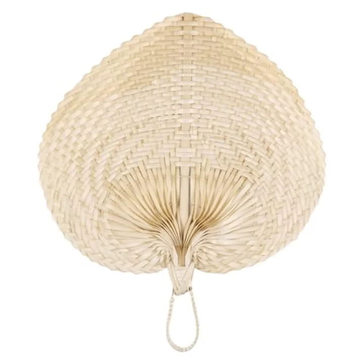 Framendino, Natural Bamboo Hand Riffia Fans Handmade Weaving for Summer Home Wedding Wall Decor