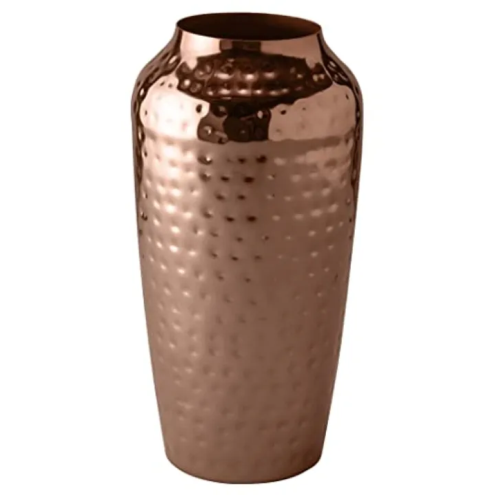 Decorative Hand Hammered Artisan Vase |Design Flower Vase | Living Room Décor | Modern Home | Table Centerpiece | Stylish Gift Box | Copper