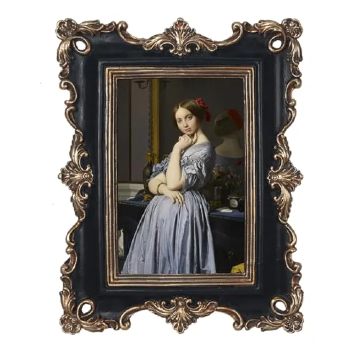 FR PARAFAYER Vintage Picture Frame 4x6 Inch,Antique Photo Frame,High Definition Glass Front,Retro Home Decor Art Gallery,Gothic Look(Distressed Black and Gold)